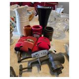 VINTAGE MEAT GRINDER, ARK. RAZORBACK ITEMS