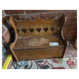 SMALL WOOD BENCH WITH STORAGE