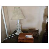 FLOOR LAMP AND MISC. ITEMS