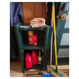 SHELF AND CLEANING ITEMS