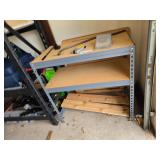 METAL STORAGE SHELF AND CONTENTS