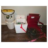 FOLDING CHAIRS, STYROFOAM CONTAINERS