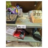 METAL SHELF AND CONTENTS