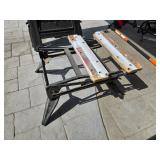 WORK BENCH AND SAW HORSES