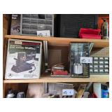 NUT AND BOLT BIN, SANDER, MISC.