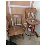 PAIR OF WOOD CHAIRS