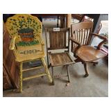 WOOD HIGHCHAIR, DESK CHAIR, FOLDING CHAIR