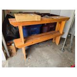 PAIR OF WOOD BENCHES (2)
