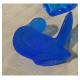 WESTMORELAND GLASS BRANDYWINE BLUE POUTER PIGEON