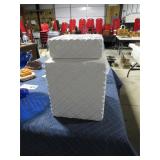 WHITE GLAZED TEXTURED POTTERY