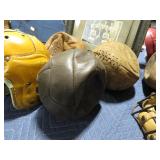 VINTAGE SPORTS BALLS/ HELMENTS