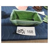 VINTAGE COOKSON POTTERY OBLONG GREEN PLANTER
