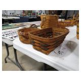 2 LONGABERGER ROUND & RECTANGULAR BASKET
