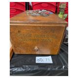 TAYLOE PAPER CO. WOOD FILING BOX
