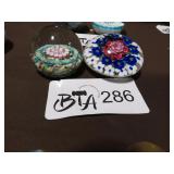 MILLEFIORI ART GLASS PAPER WEIGHT