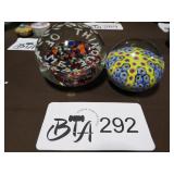MILLEFIORI ART GLASS PAPER WEIGHT