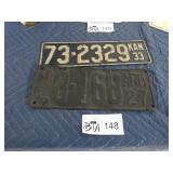 KANSAS & ARKANSAS VINTAGE LICENSE PLATES