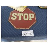 VINTAGE STOP SIGN/ BOO COW HALLOWEEN STREET/...