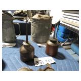 2 VINTAGE OIL CANS