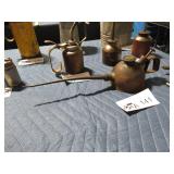 VINTAGE COPPER THUMB PUMP OIL CAN