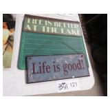 2 VINTAGE HOME D?COR SIGNS