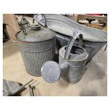 GALVANIZED WATER CAN AND FUEL CAN