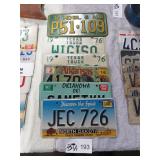 GROUP OF RAISED LETTER LICENSE PLATES