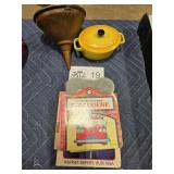 FUNNEL, CAST IRON POT, CHILDS BOOK