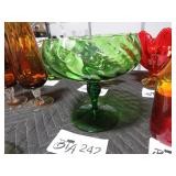 VINTAGE EMPOLI GLASS AVOCADO GREEN