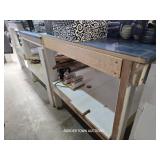 BLUE WORK STATION APPROX. 20 FT. LONG X 30...