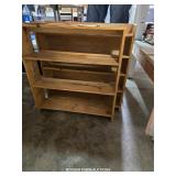 MISC. WOOD & 2 PRIMITIVE SHELVES
