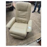 LEATHER SWIVEL RECLINER