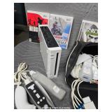 WII GAME SYSTEM W/GAMES, EXTRA CONTROLLERS,...