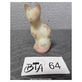 HAND PAINTED & SIGNED FENTON CAT