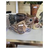 Hand-Painted Ceramic Parrot Figurine