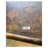 METAL FRAME AND WOOD TOP TABLE
