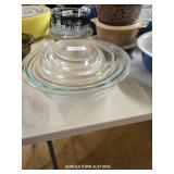 CLEAR PYREX BOWLS
