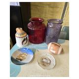 VASE, CANNISTER, PLATES