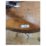 METAL FRAME AND WOOD TOP TABLE