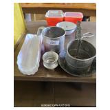 FLOUR SIFTERS AND TRAYS