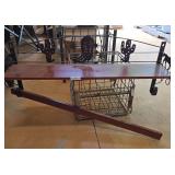 Wood & Metal Southwest Shelf & Blanket Rack