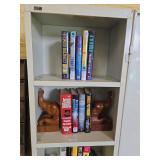 Assorted Books & Wood Carved Elephant Bookends