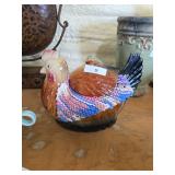 Ceramic Chicken Covered Dish with Knitted Cozy