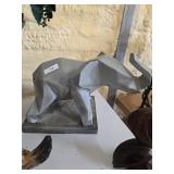 Stone Abstract Elephant Figure