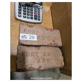 TWO BRICKS FROM ACME BRICK COMPANY FT. SMITH, AR.