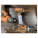 RIGID BRAND BATTERY POWERED DRILL SET