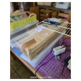 SEWING PATTERNS, QUILTING SUPPLIES, WORK TABLE