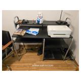 COMPUTER DESK, PRINTER, MISC.