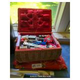 SEWING ITEMS, PAPER SHREDDER, FOOT STOOL