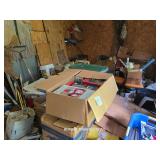 SURVEY TRI-POD, MEASURE STICK, MISC. ITEMS